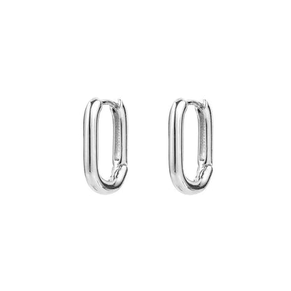 Oval Dainty Hoop Earrings