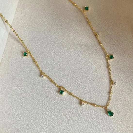 Green Zircon Stone Necklace