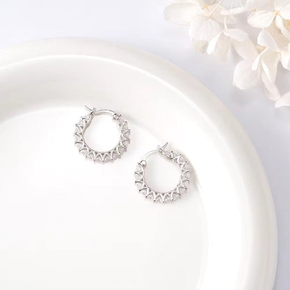 Full Paved Crystal Zirconia Hoop Earrings