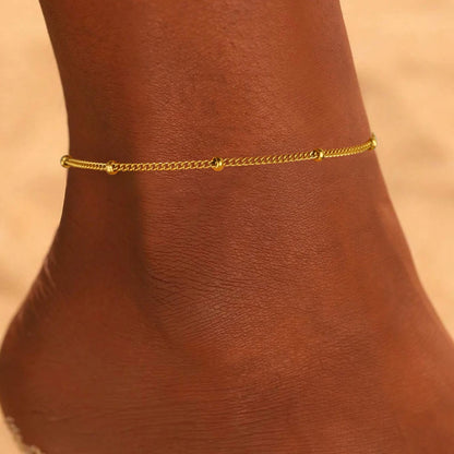 Small Round Beads Anklet