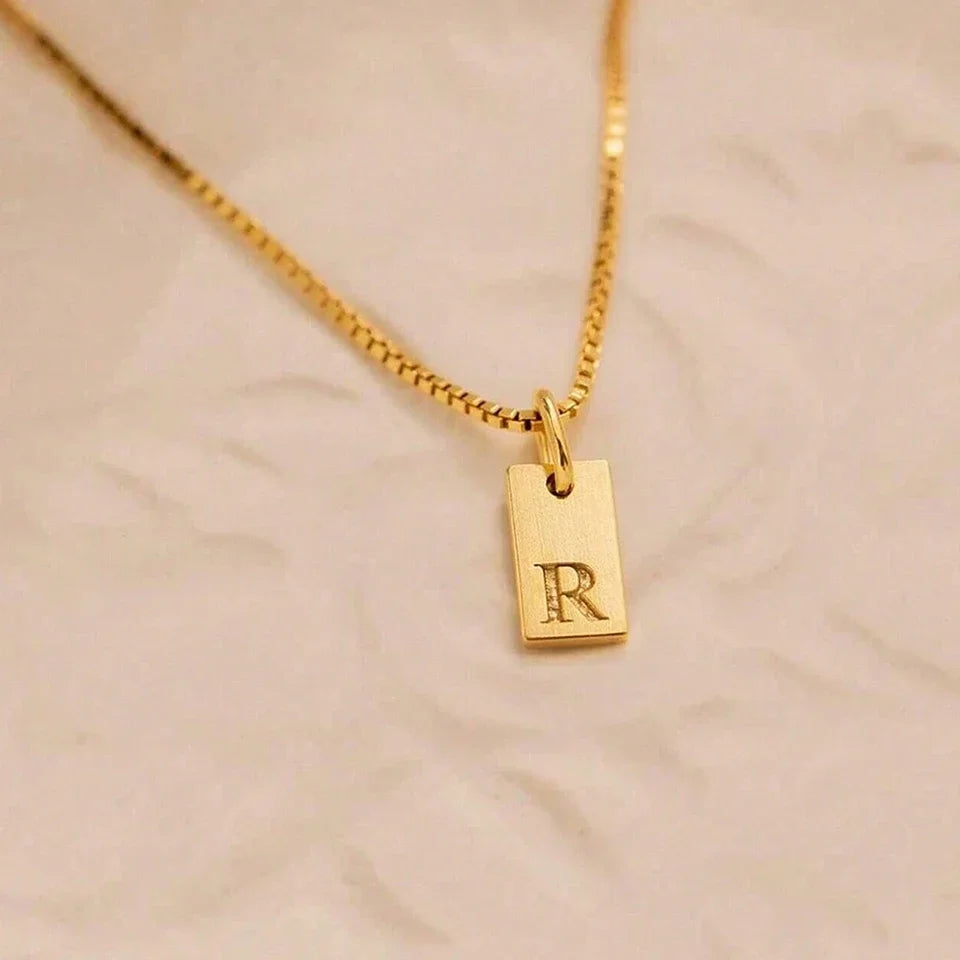 Letter Box Chain Necklace