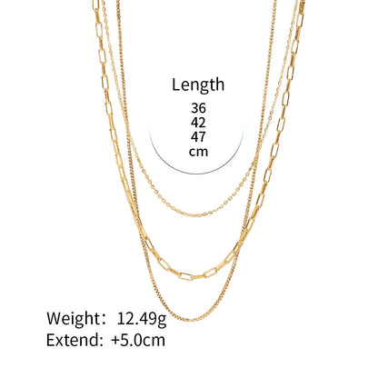 Multilayer Snake Fine Chain Necklace