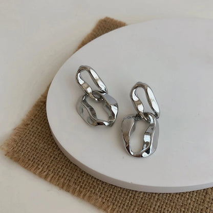 Irregular Double Oblong Stud Earrings