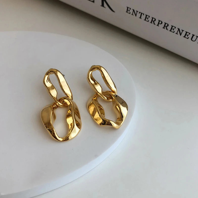 Irregular Double Oblong Stud Earrings