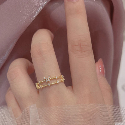 Butterfly Multilayer Adjustable Ring