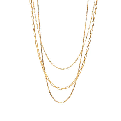 Multilayer Snake Fine Chain Necklace