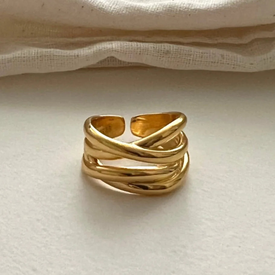 Geometric Irregular Adjustable Ring