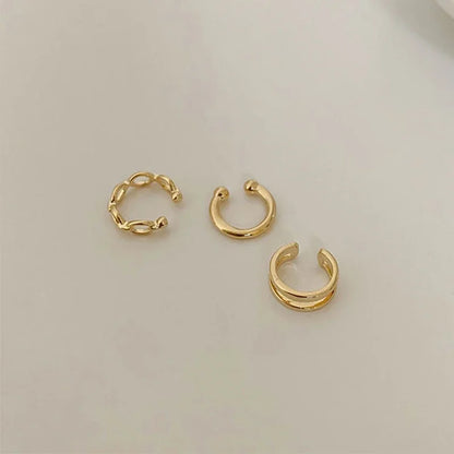 3 Piece Imitate Earrings Chunky Ear Cuffs