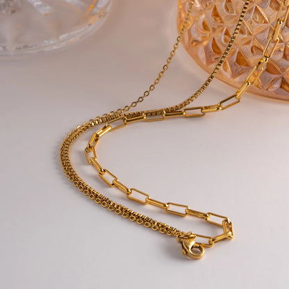 Multilayer Snake Fine Chain Necklace