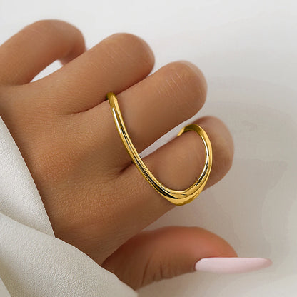 Vintage Irregular Hollow Open Ring