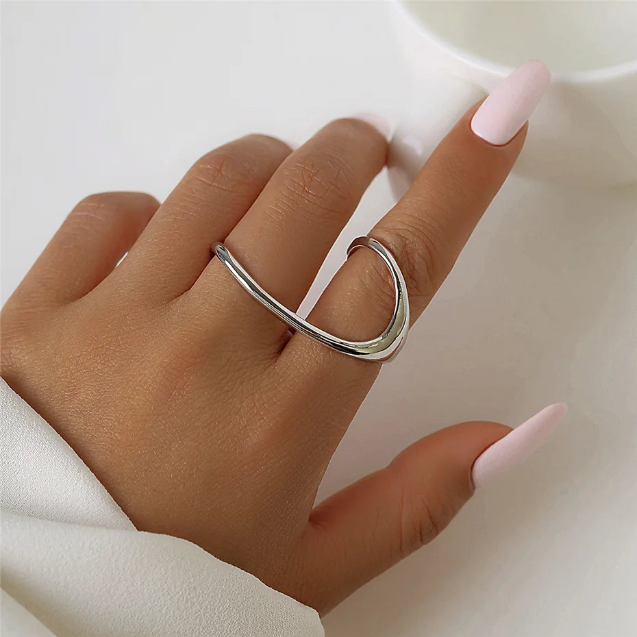 Vintage Irregular Hollow Open Ring