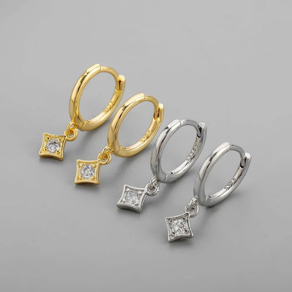 Zirconia Drop Encrusted Dainty Earrings