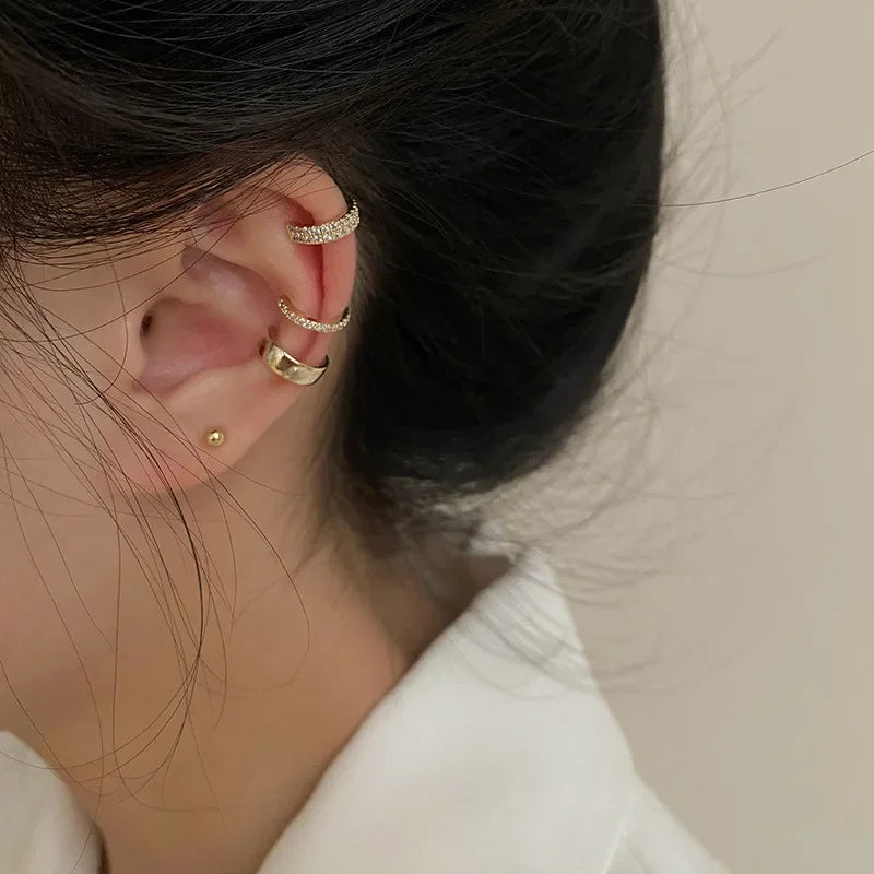 3 Piece Imitate Earrings Chunky Ear Cuffs