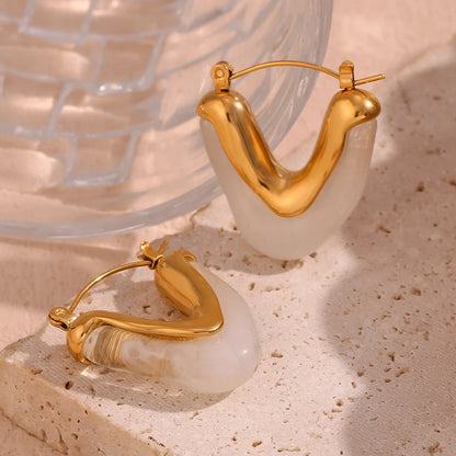 V Shape Hoop Earrings