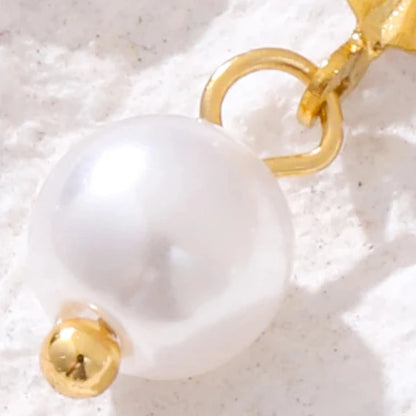 Double Pearl Drop Earrings