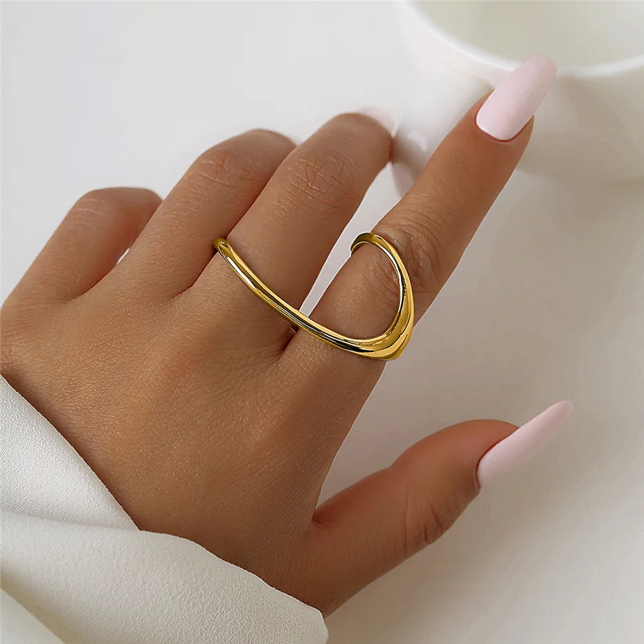 Vintage Irregular Hollow Open Ring