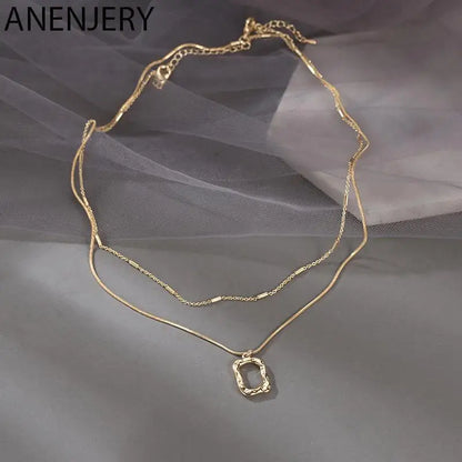 Geometric Multilayer Necklace