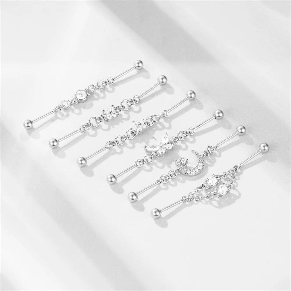 Fine Chain Industrial Earring