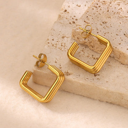 Square Layered Earrings