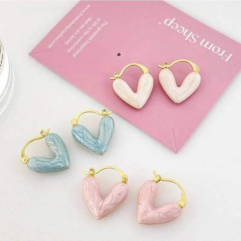 Love Heart Hoop Earrings