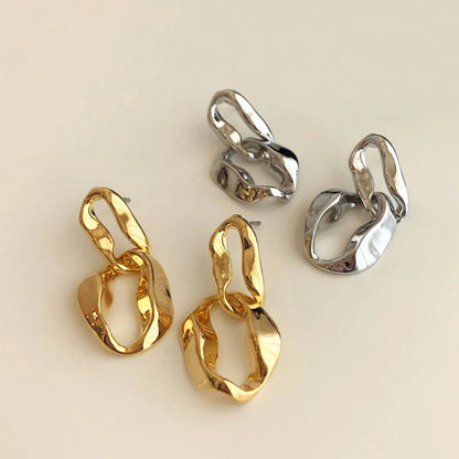 Irregular Double Oblong Stud Earrings