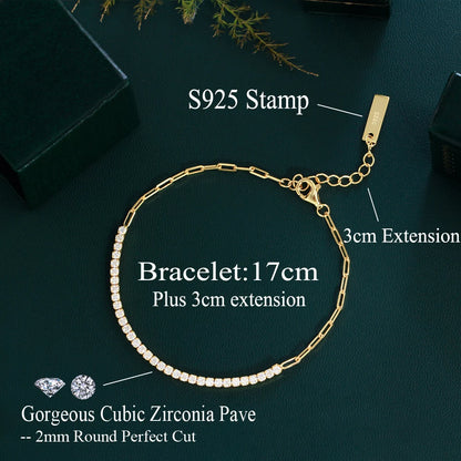 Round Zircon Encrusted Bracelet