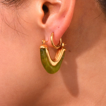 V Shape Hoop Earrings