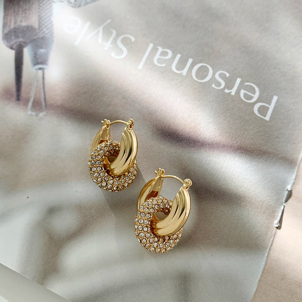 U-Shape Huggie Hoop Earrings