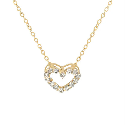 Hollow Heart Embellished Necklace