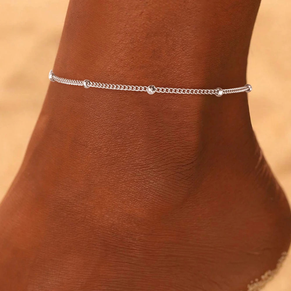 Small Round Beads Anklet