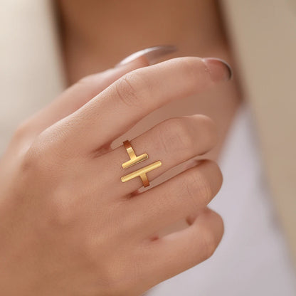 Minimalist Stick Adjustable Ring