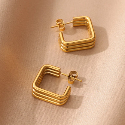 Square Layered Earrings