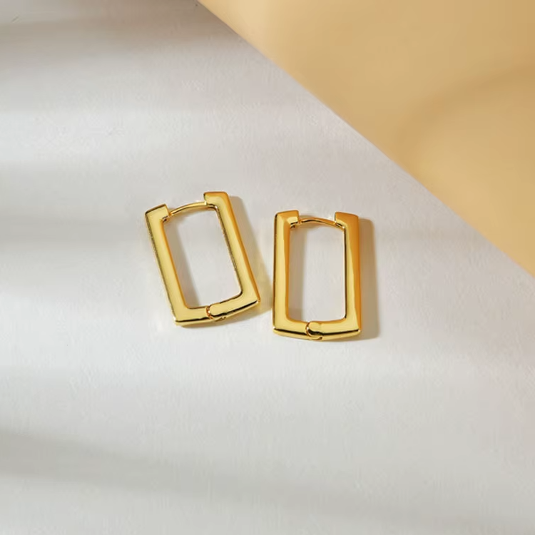 Rectangular Hoop Earrings