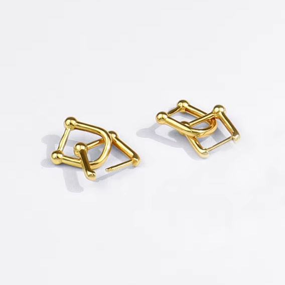 Double U-Shape Hoop Earrings